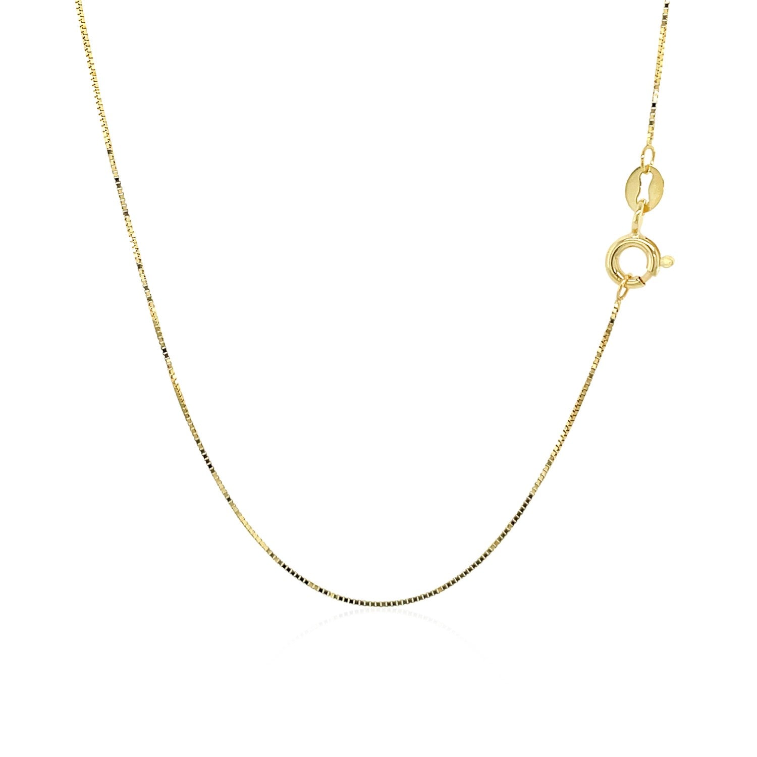 10K Yellow Gold Classic Box Chain Necklace (0.45mm) – True Pure Gold