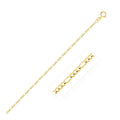 14K Yellow Gold Solid Figaro Chain – 1.30mm, Solid Gold
