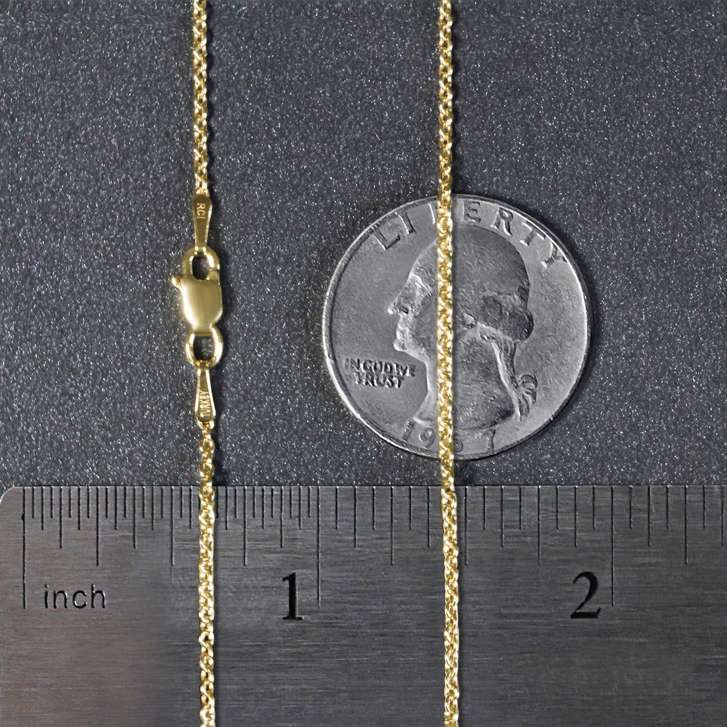 14k Yellow Gold Forsantina Lite Cable Link Chain (1.50 mm)
