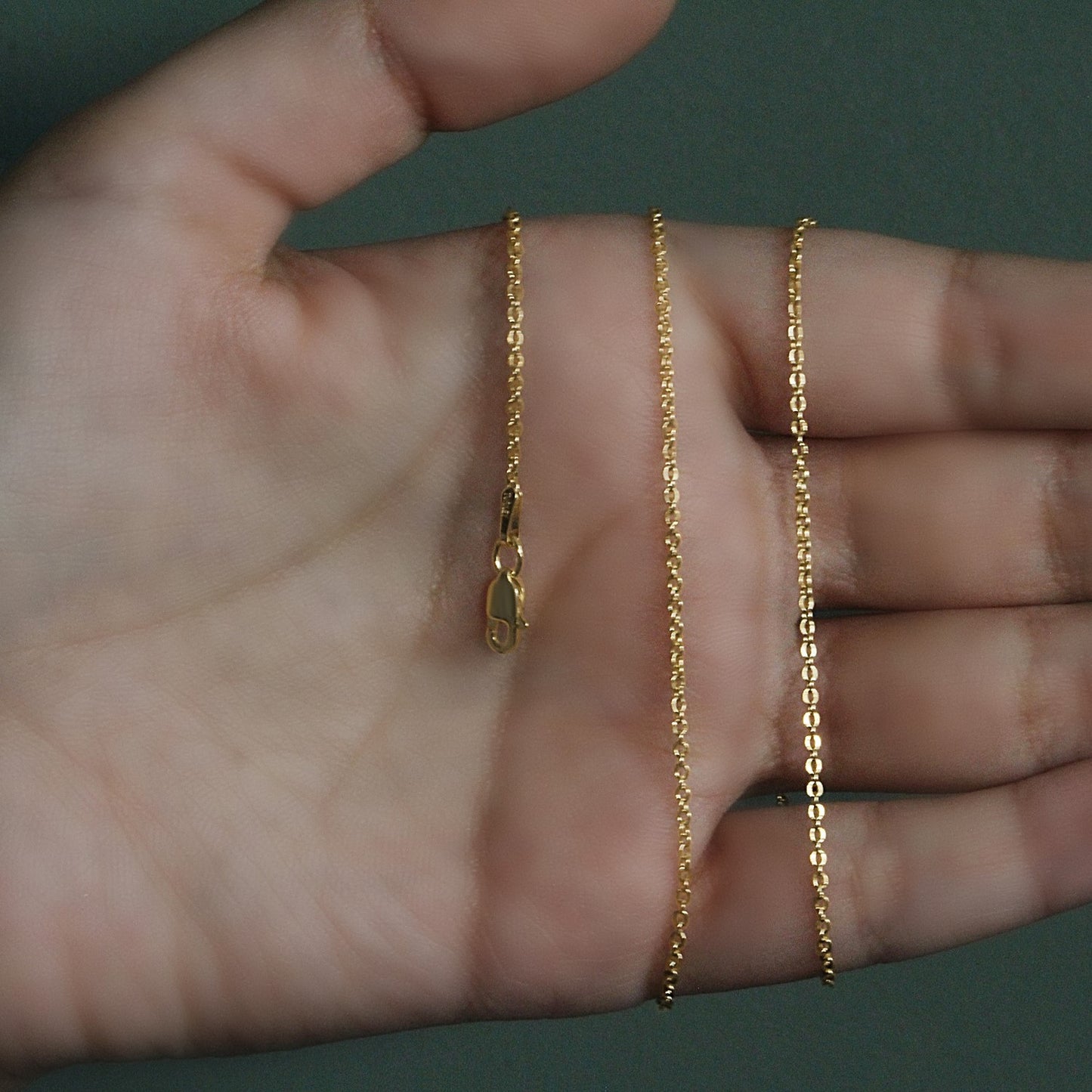 14k Yellow Gold Forsantina Lite Cable Link Chain (1.50 mm)