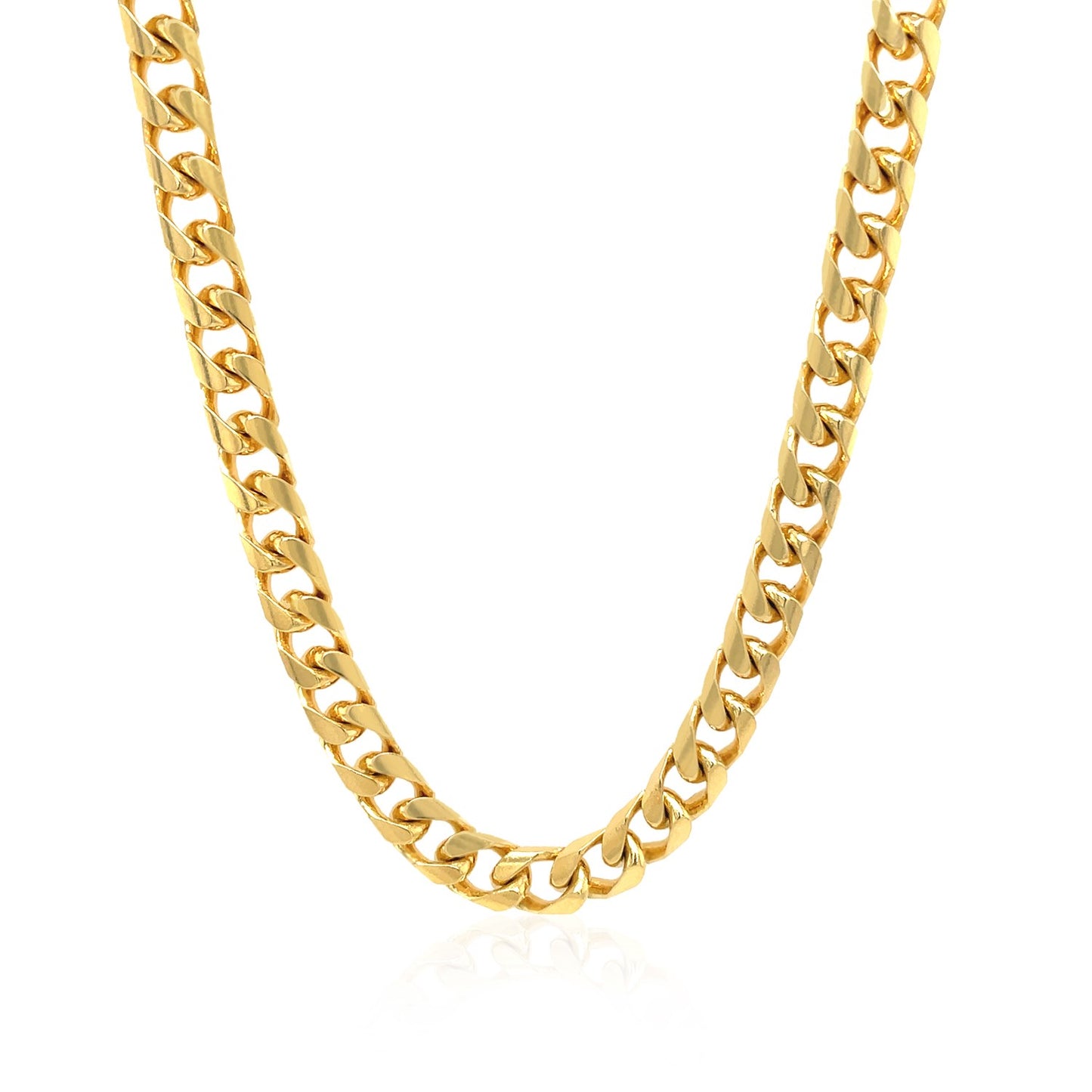 14K Yellow Gold Solid Miami Cuban Chain Necklace (6.00mm) – True Pure Gold