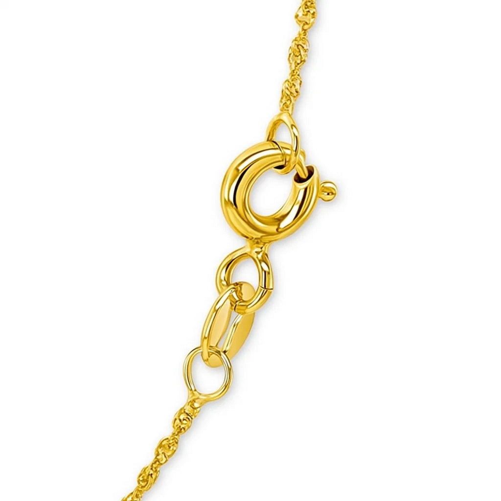 14K Yellow Gold Singapore Chain 1.10mm | Fine Solid Gold