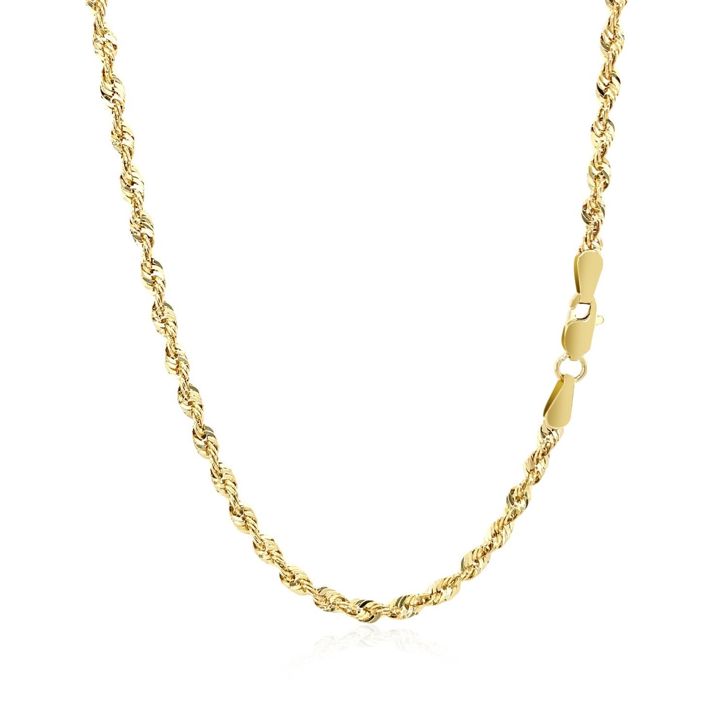 10K Yellow Gold Lite Rope Chain Necklace (2.50 mm)