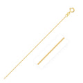 14K Yellow Gold Diamond Cut Round Wheat Chain – 0.60mm, Solid Gold