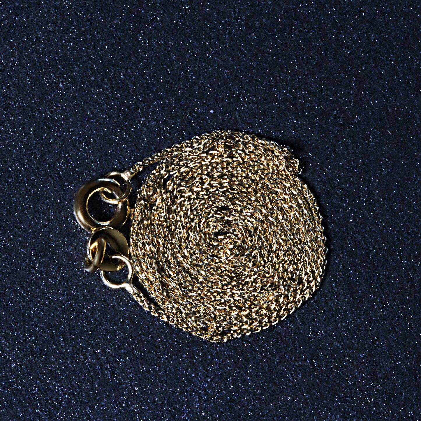 14K Yellow Gold Diamond Cut Round Wheat Chain Necklace (0.60 mm)