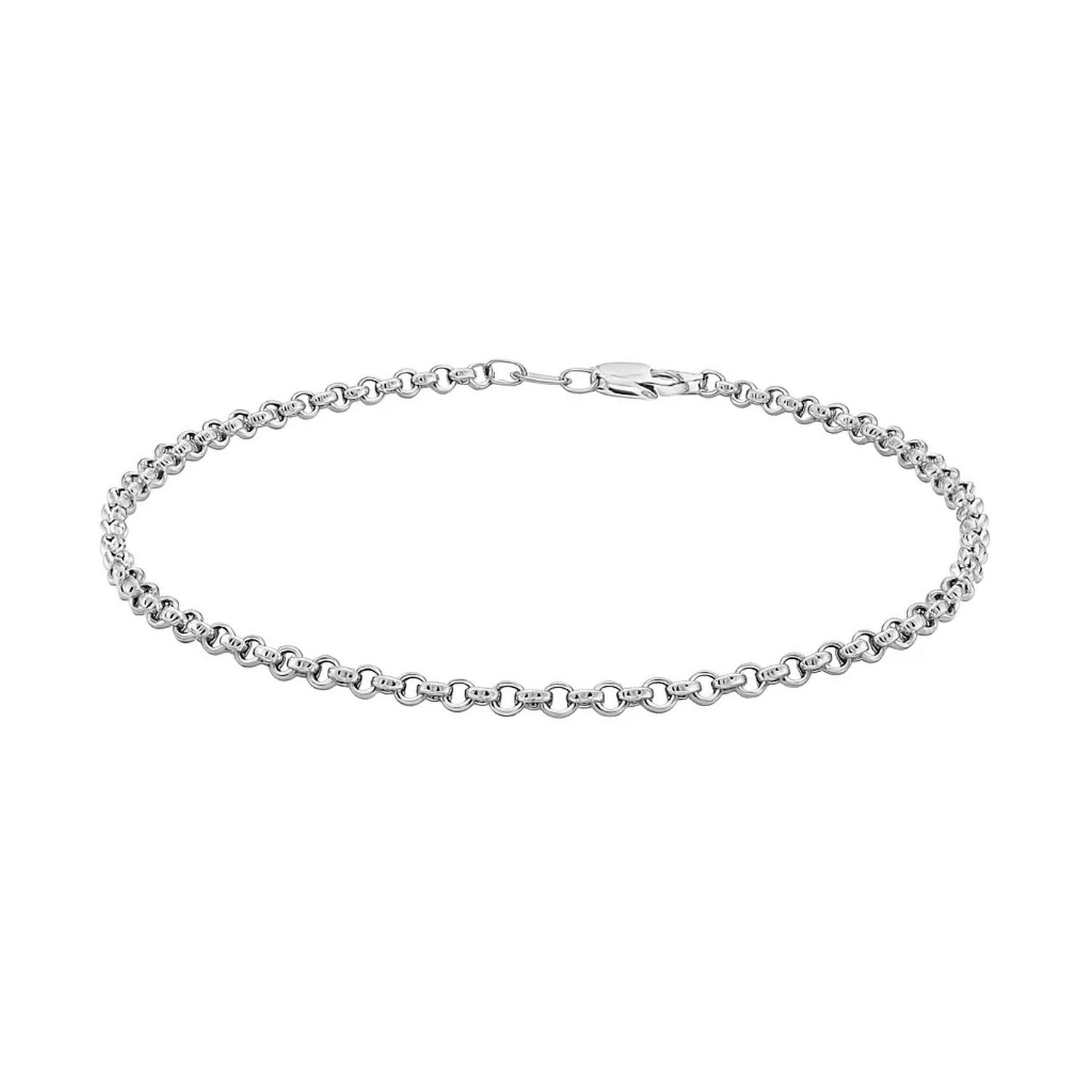 14K White Gold Rolo Bracelet (2.50mm)