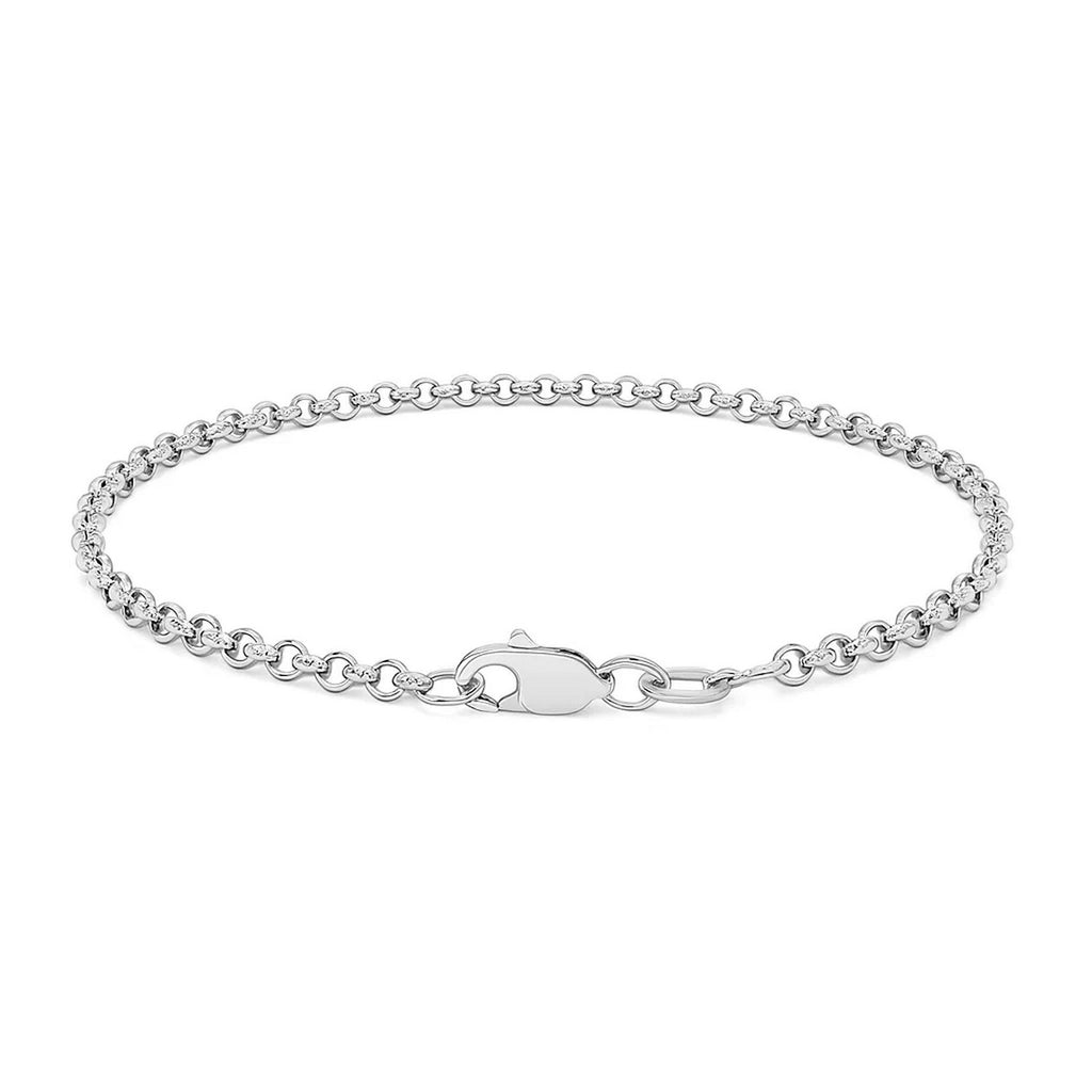 14K White Gold Rolo Bracelet (2.50mm)