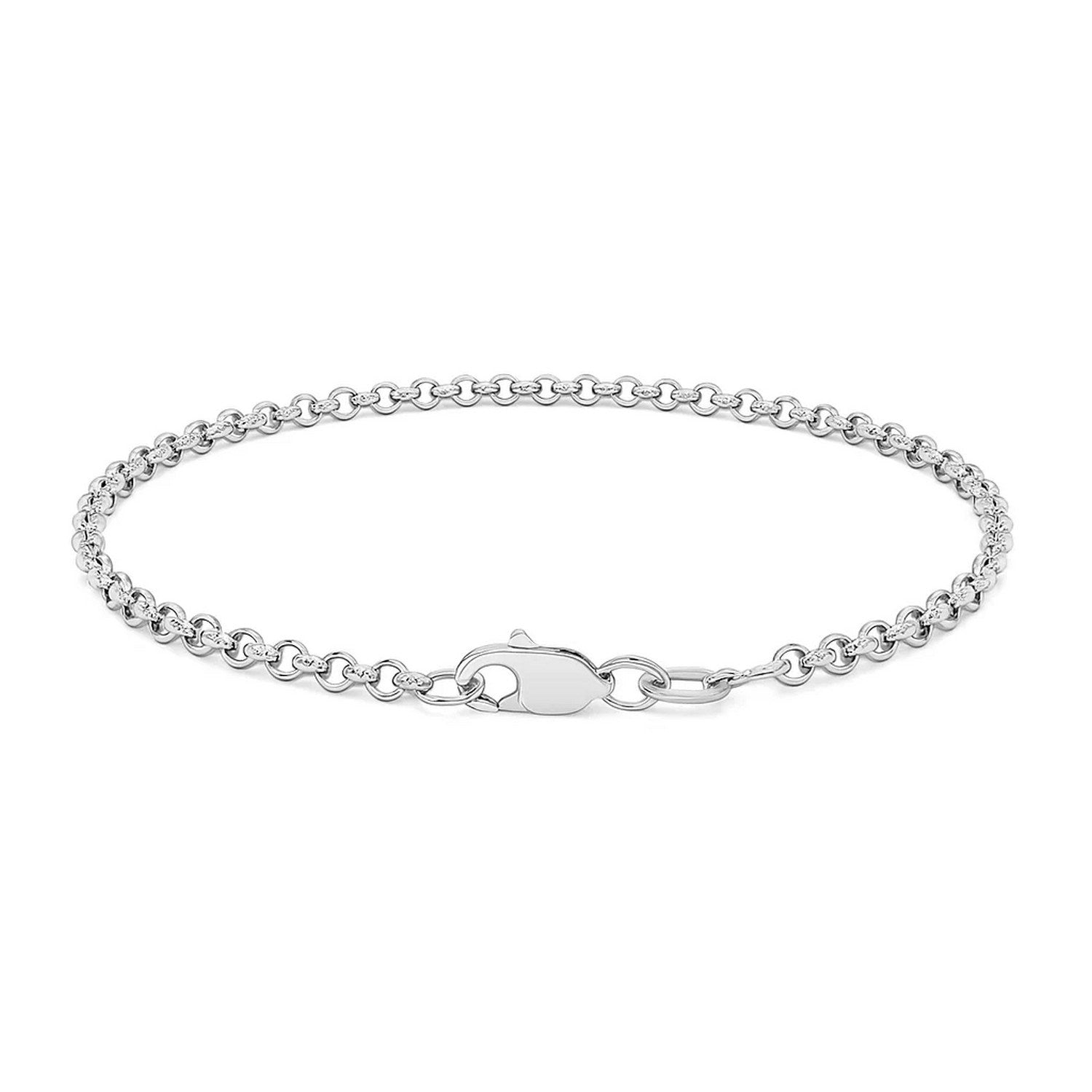 14K White Gold Rolo Bracelet (2.50mm)