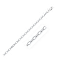 14K White Gold Oval Rolo Bracelet (3.20mm)