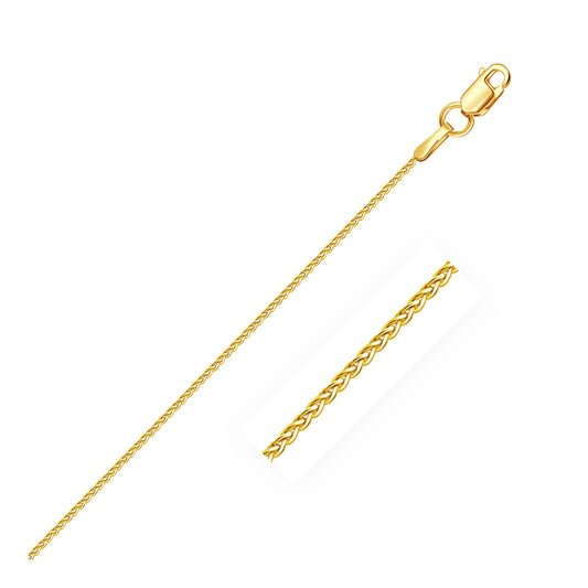 10K Yellow Gold Wheat Chain Necklace (1.00 mm)