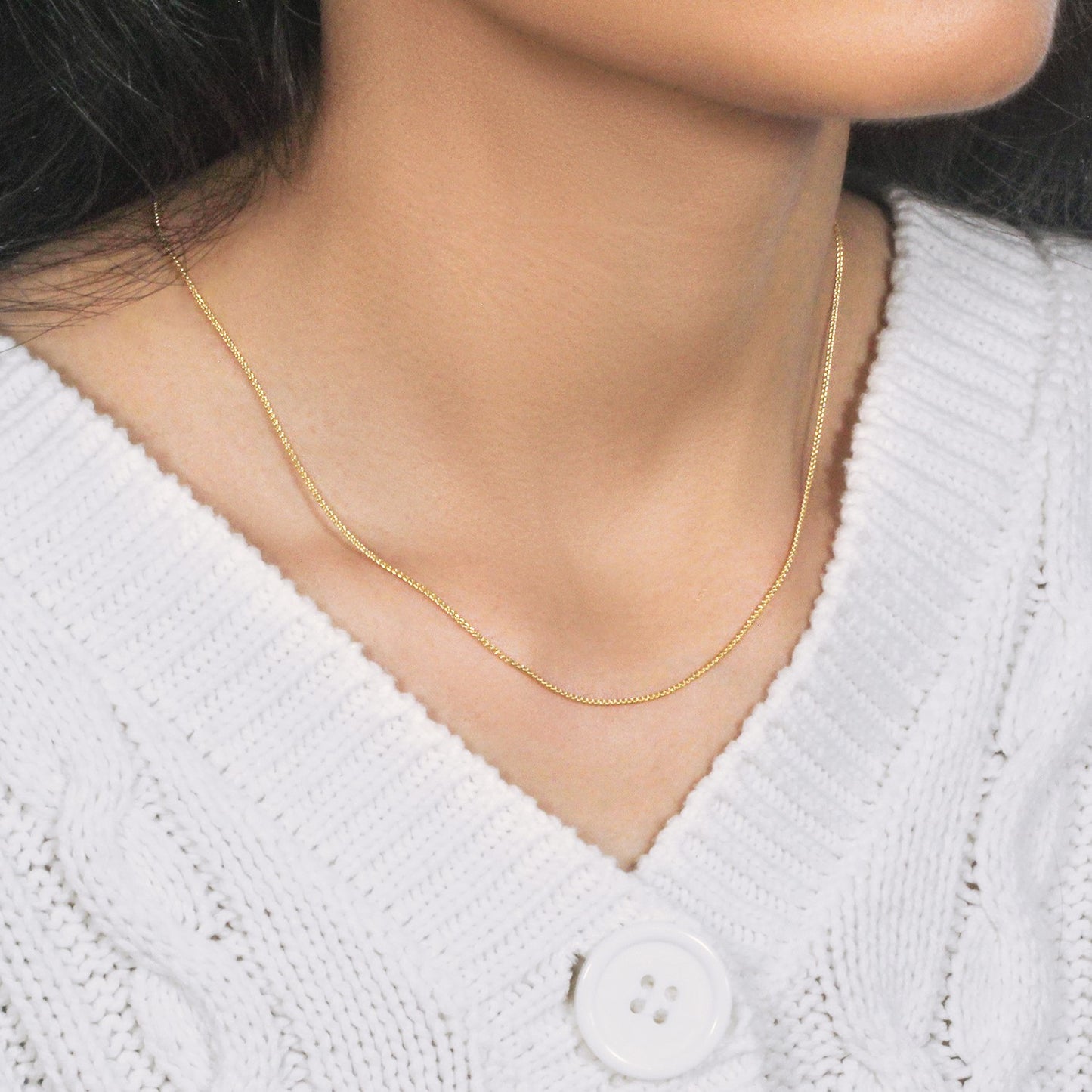 10K Yellow Gold Wheat Chain Necklace (1.00 mm)