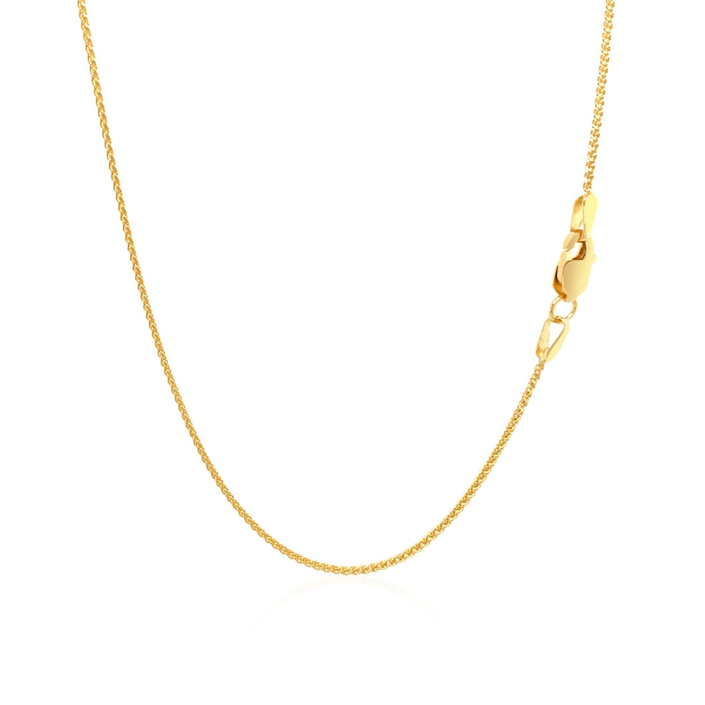 10K Yellow Gold Wheat Chain Necklace (1.00 mm)