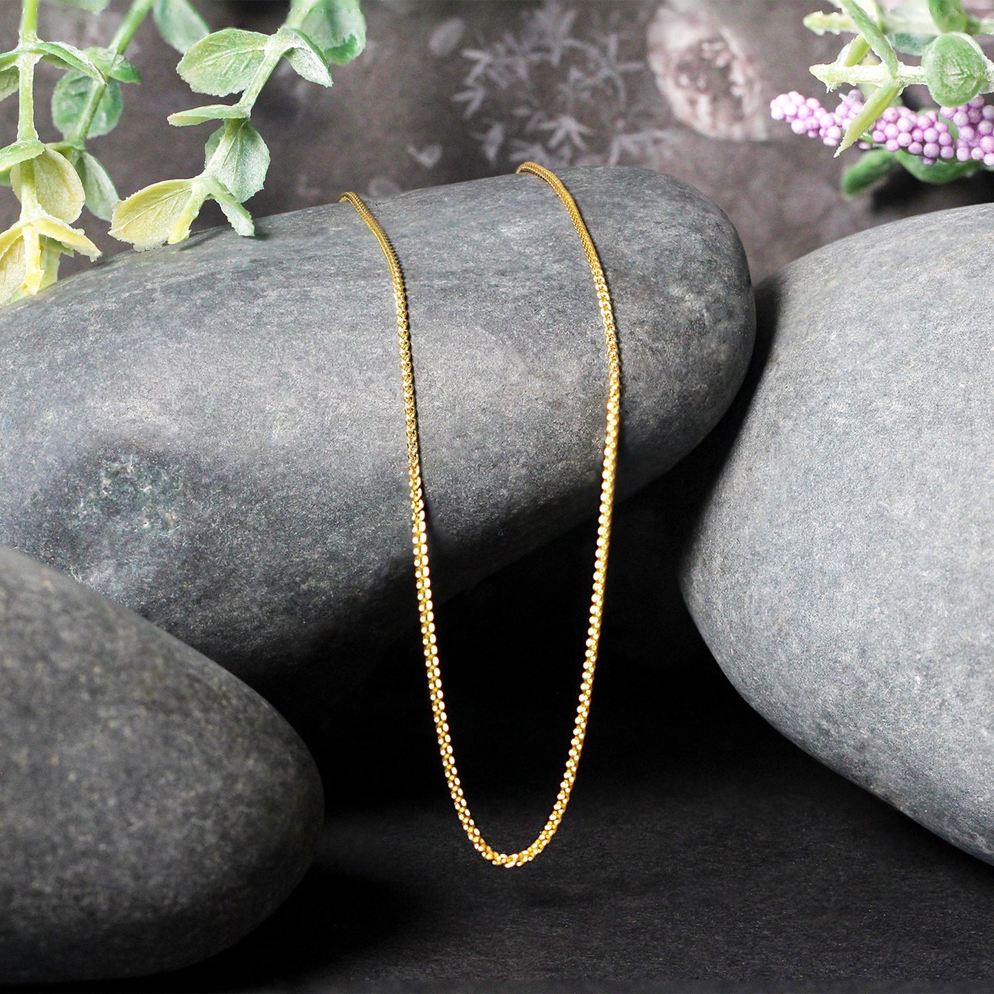 10K Yellow Gold Wheat Chain Necklace (1.00 mm)