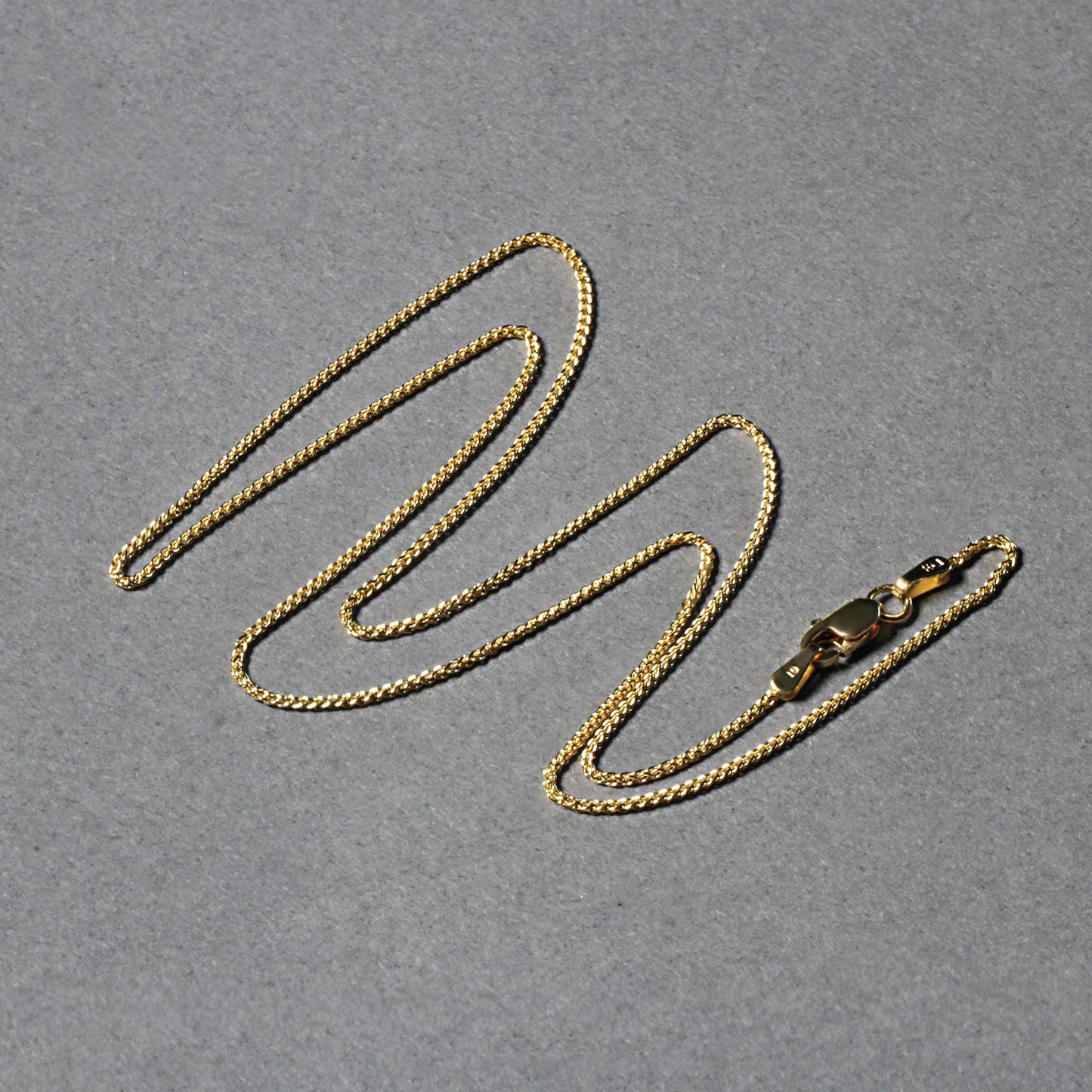 10K Yellow Gold Wheat Chain Necklace (1.00 mm)