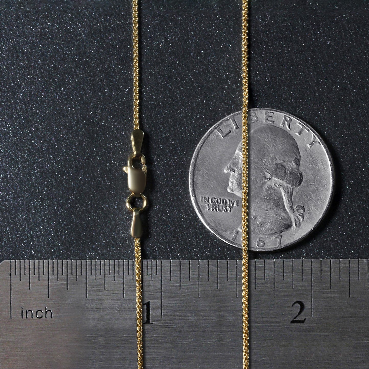 10K Yellow Gold Wheat Chain Necklace (1.00 mm)