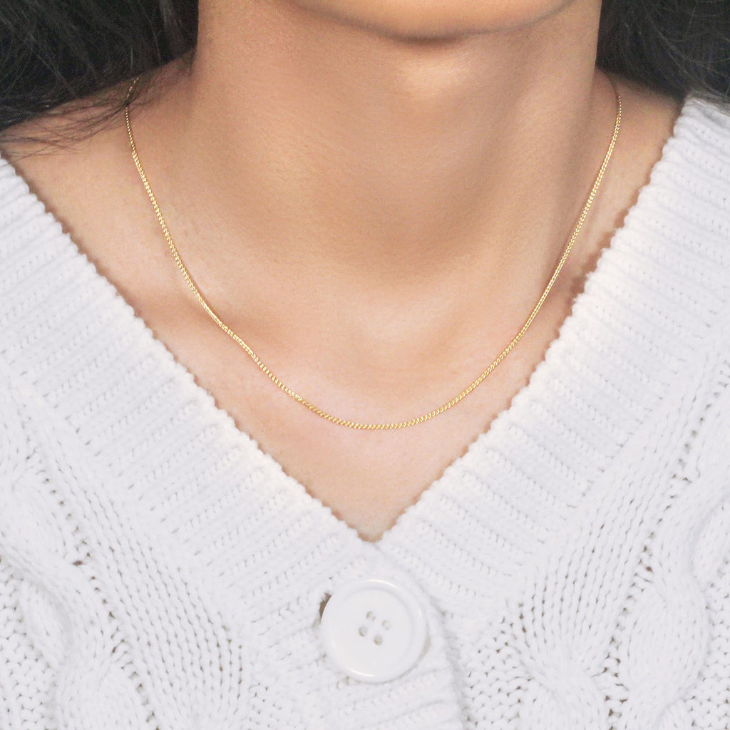 10K Yellow Gold Wheat Chain – 1.00mm, Solid Gold