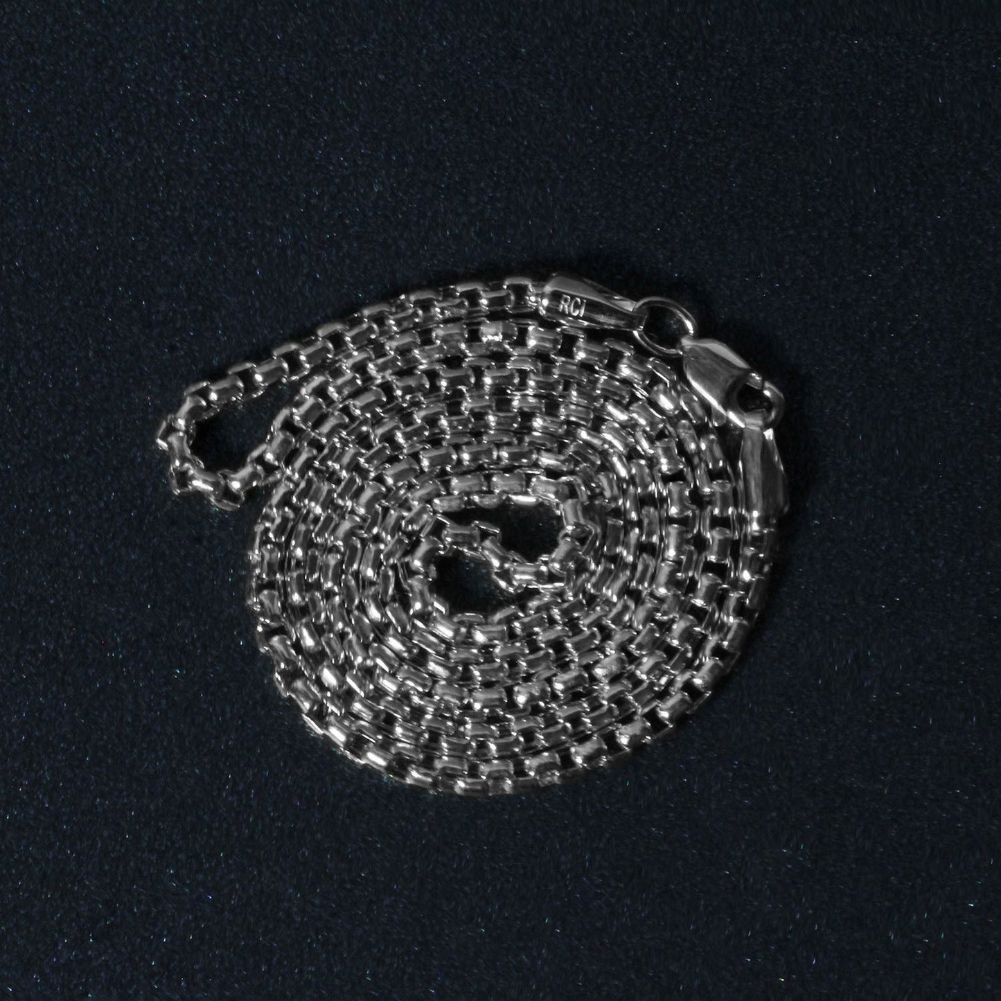 14k White Gold Round Box Chain (2.5 mm)