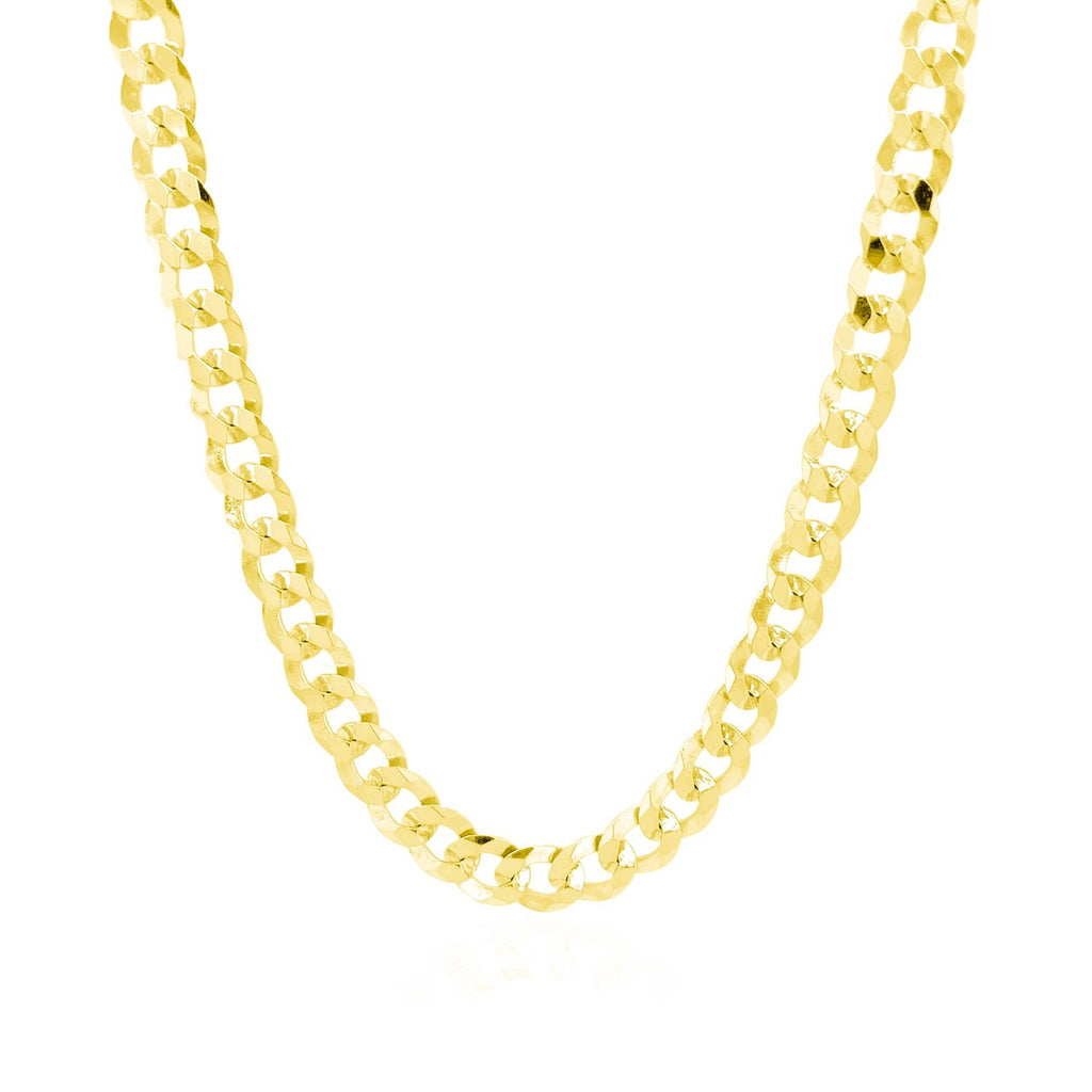 10K Yellow Gold Solid Curb Chain Necklace – 5.70mm – 10K Gold