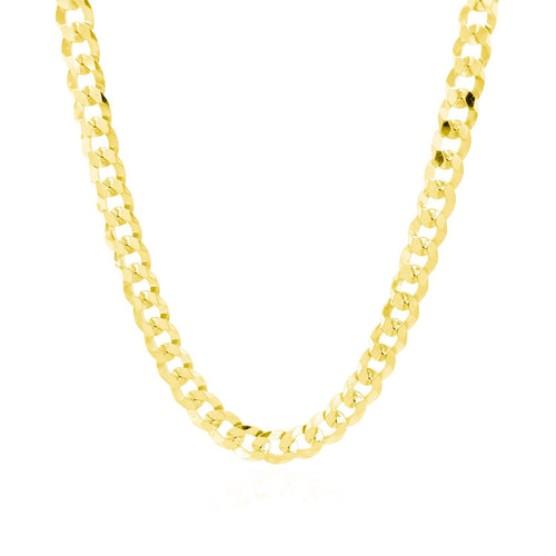 10K Yellow Gold Solid Curb Chain Necklace – 5.70mm – 10K Gold