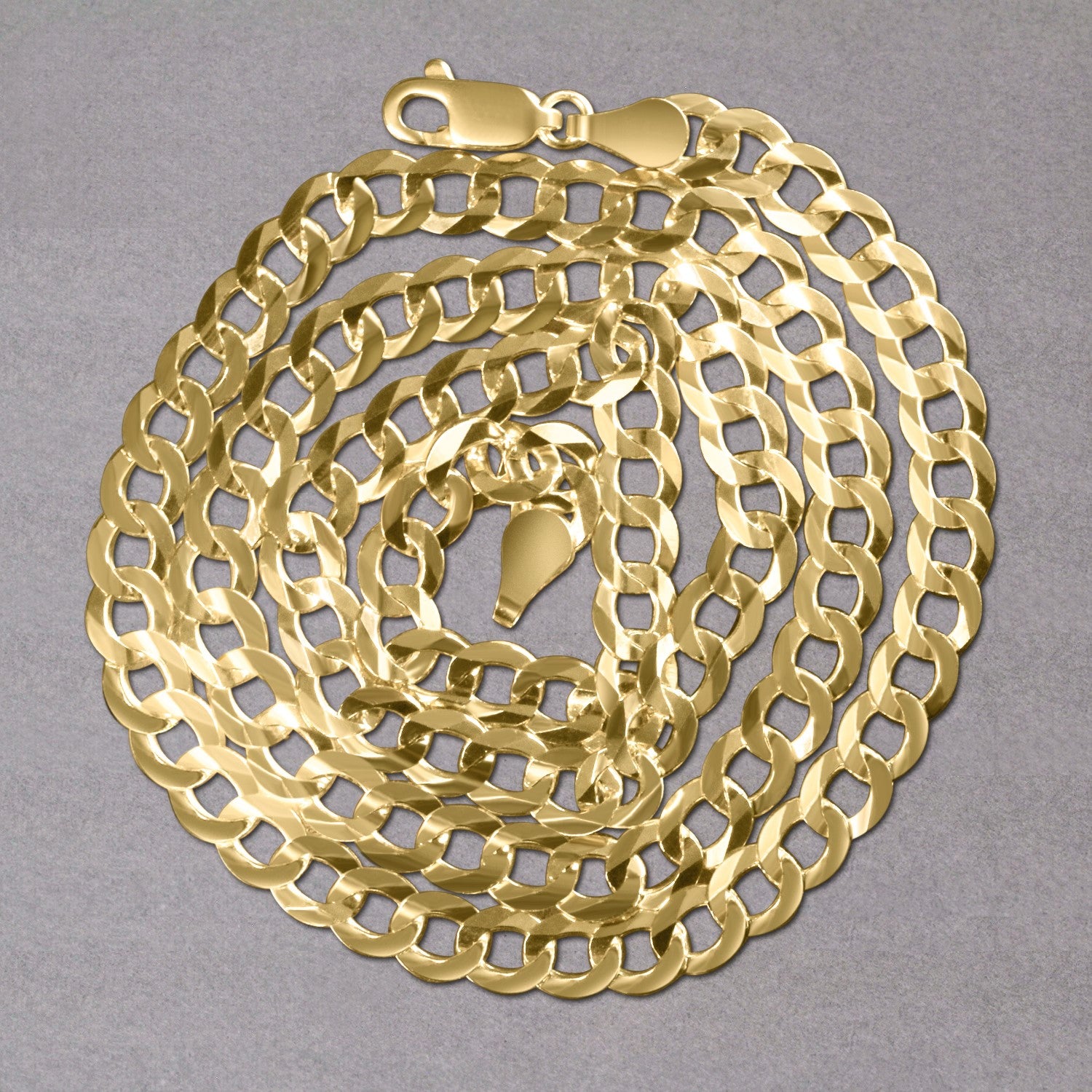 10K Yellow Gold Solid Curb Chain Necklace – 5.70mm – 10K Gold