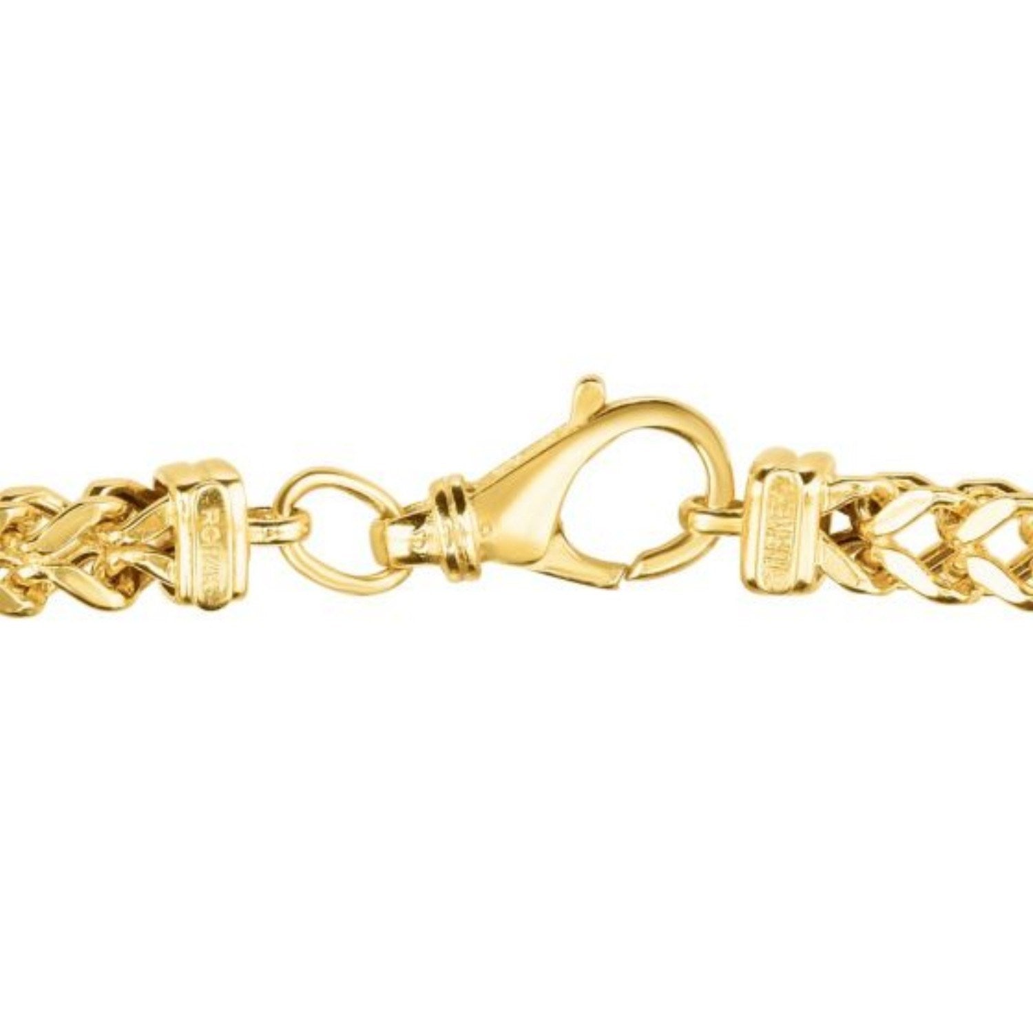 14K Yellow Gold Square Franco Bracelet (4.40mm)