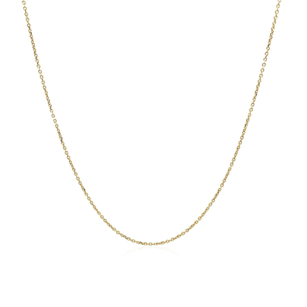 10K Yellow Gold Cable Link Chain Necklace (0.50 mm)