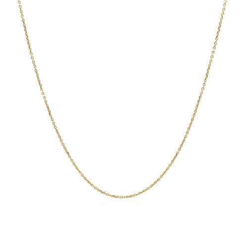 10K Yellow Gold Cable Link Chain Necklace (0.50 mm)