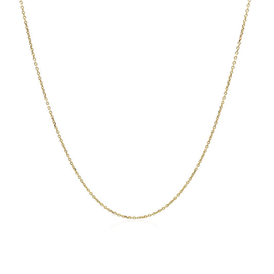 10K Yellow Gold Cable Link Chain Necklace (0.50 mm)
