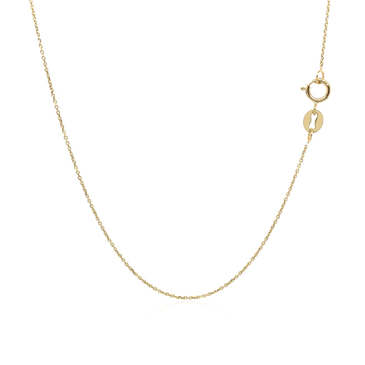10K Yellow Gold Cable Link Chain Necklace (0.50 mm)