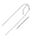 14K White Gold Adjustable Rope Chain Necklace (0.95mm)