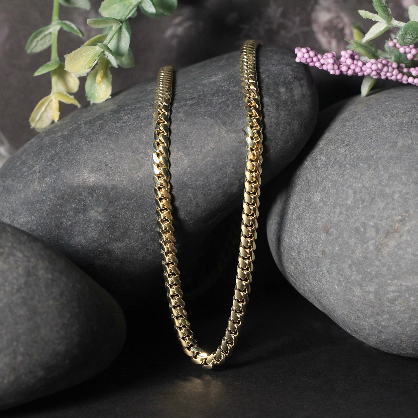 14K Yellow Gold Classic Solid Miami Cuban Chain Necklace (4.00mm) – True Pure Gold