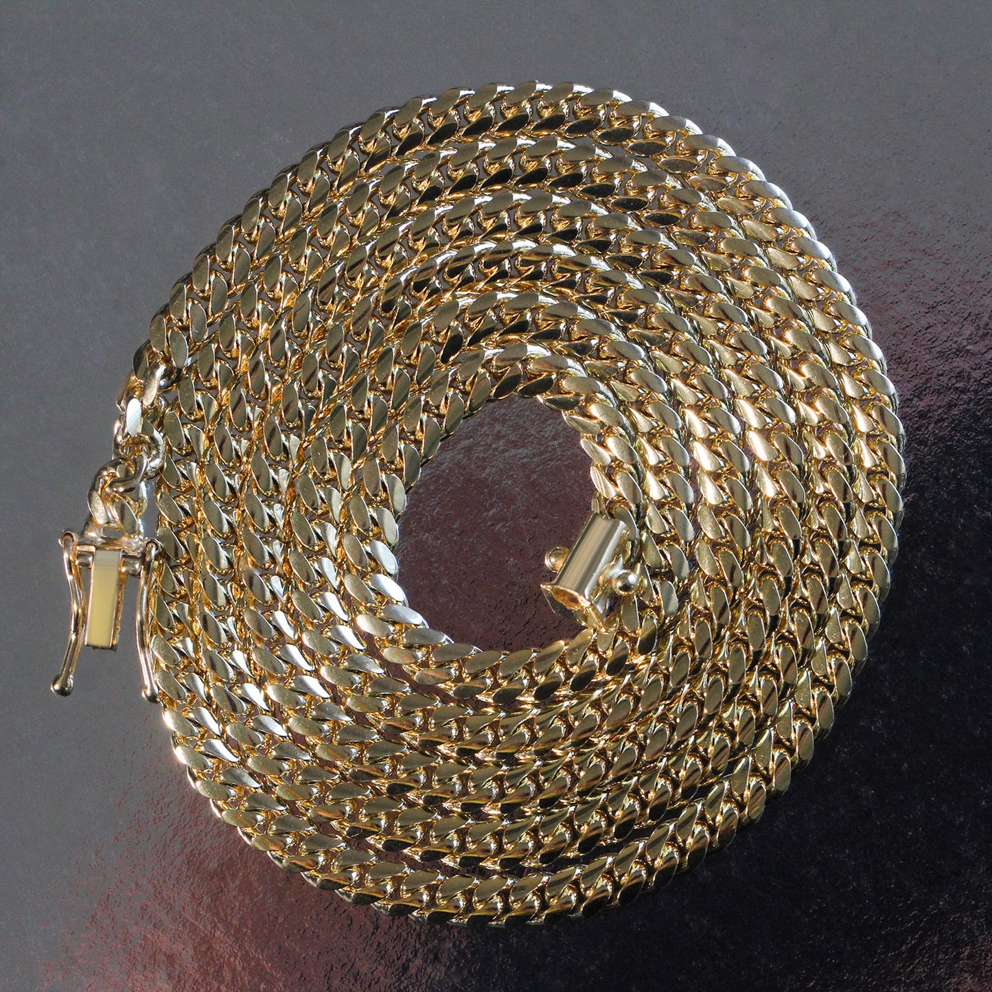 14K Yellow Gold Classic Solid Miami Cuban Chain Necklace (4.00mm) – True Pure Gold