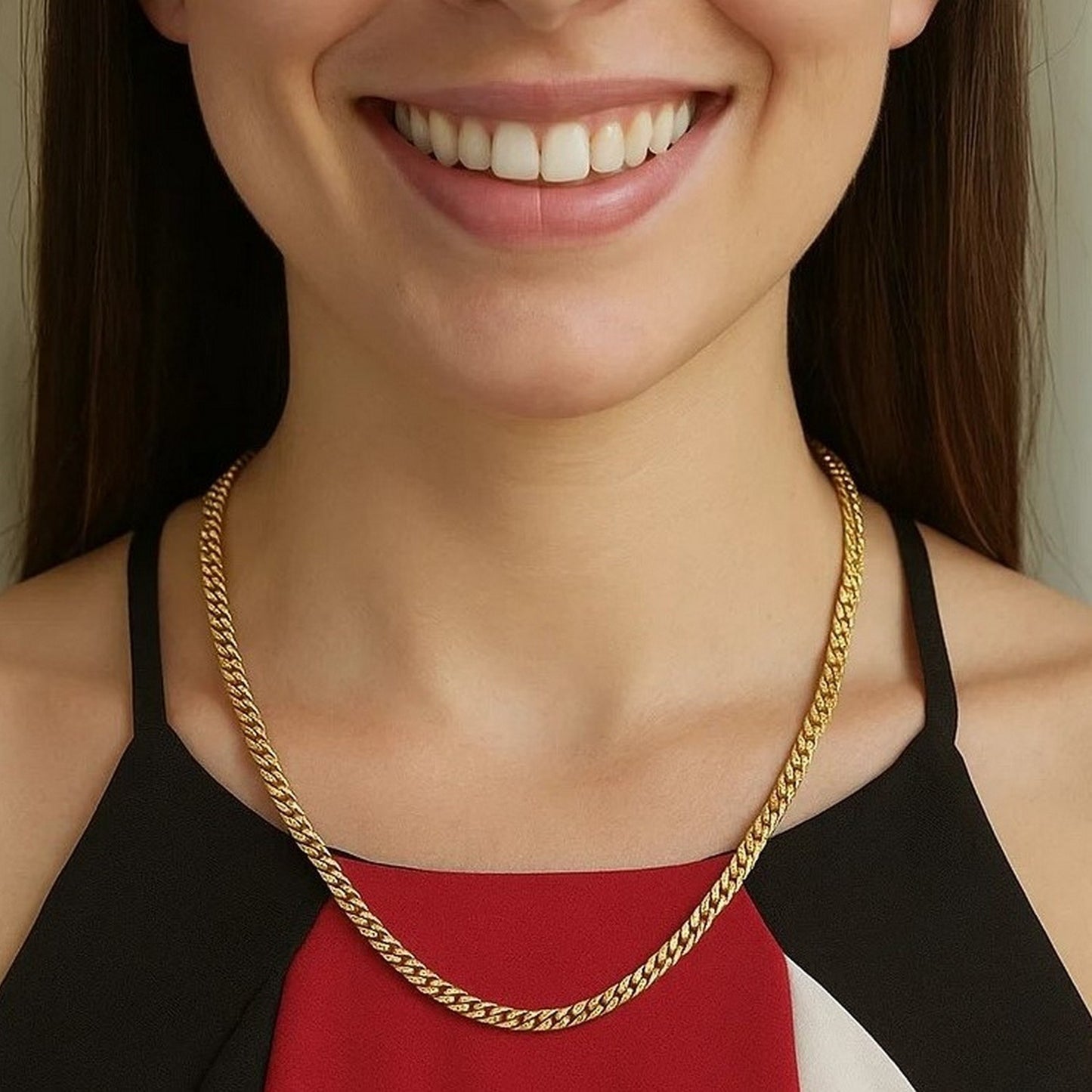 14K Yellow Gold Classic Solid Miami Cuban Chain Necklace (4.00mm) – True Pure Gold
