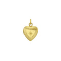 14k Yellow Gold Heart Locket Pendant (12.00 mm)