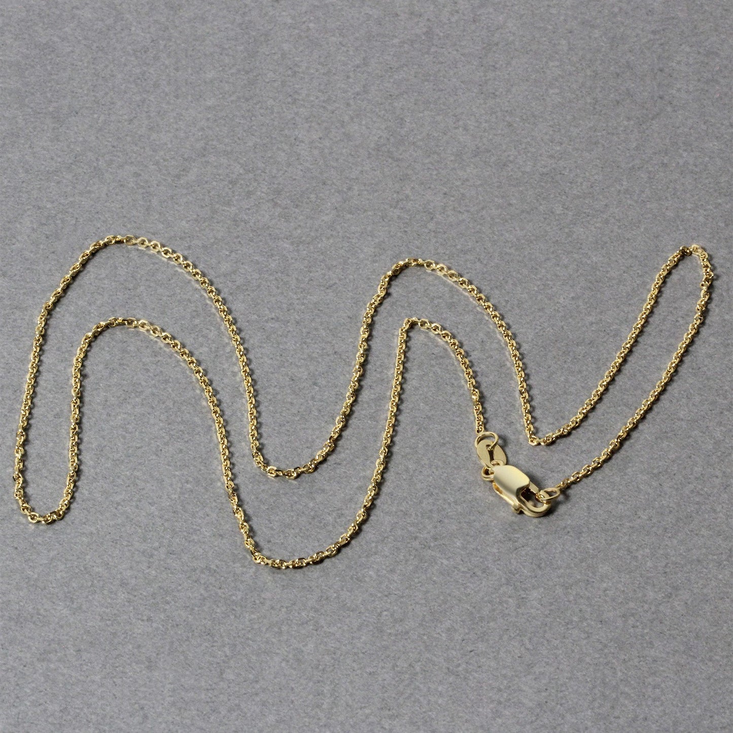 14K Yellow Gold Diamond Cut Cable Link Chain (1.10 mm)