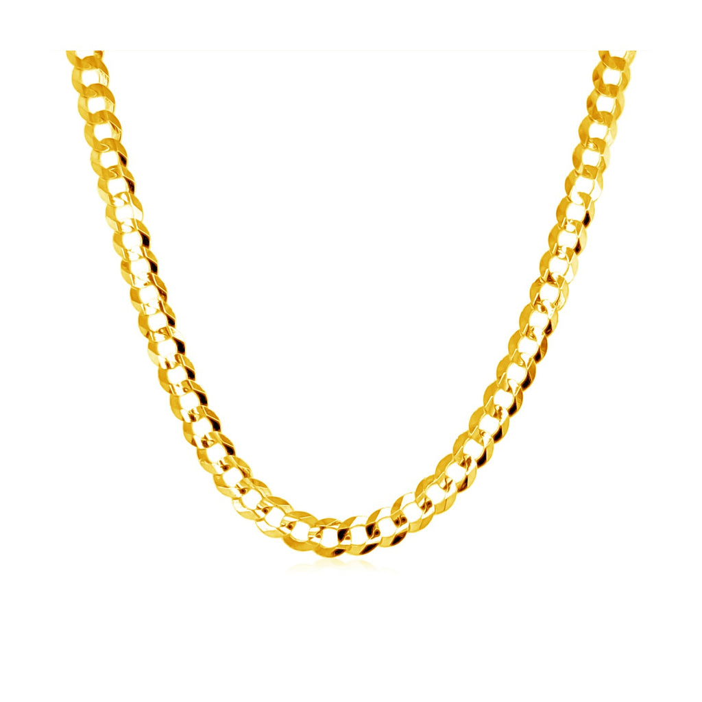 10k Yellow Gold Solid Curb Chain (3.60 mm)