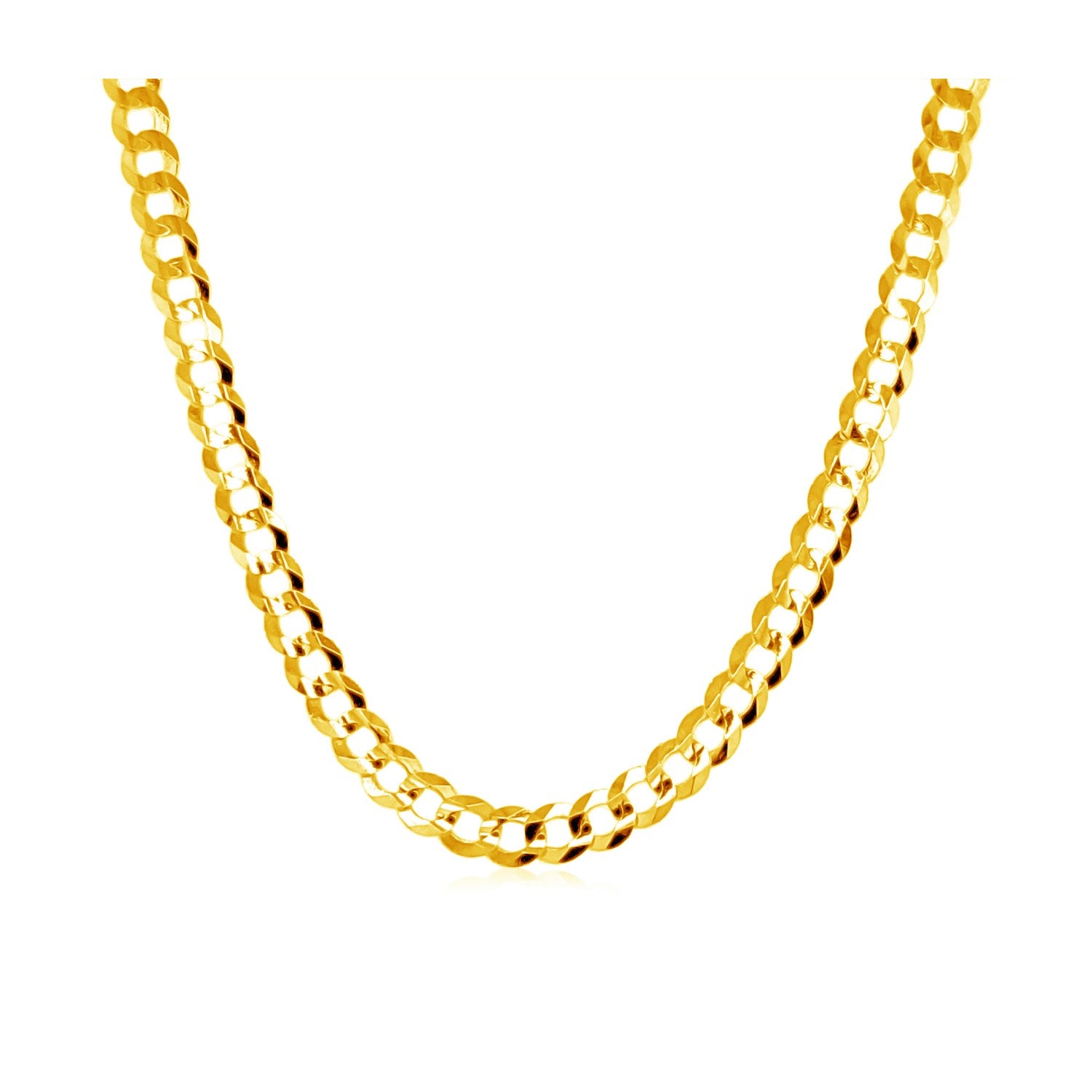 10k Yellow Gold Solid Curb Chain (3.60 mm)