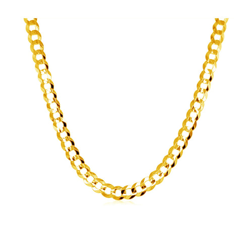 10k Yellow Gold Solid Curb Chain (3.60 mm)