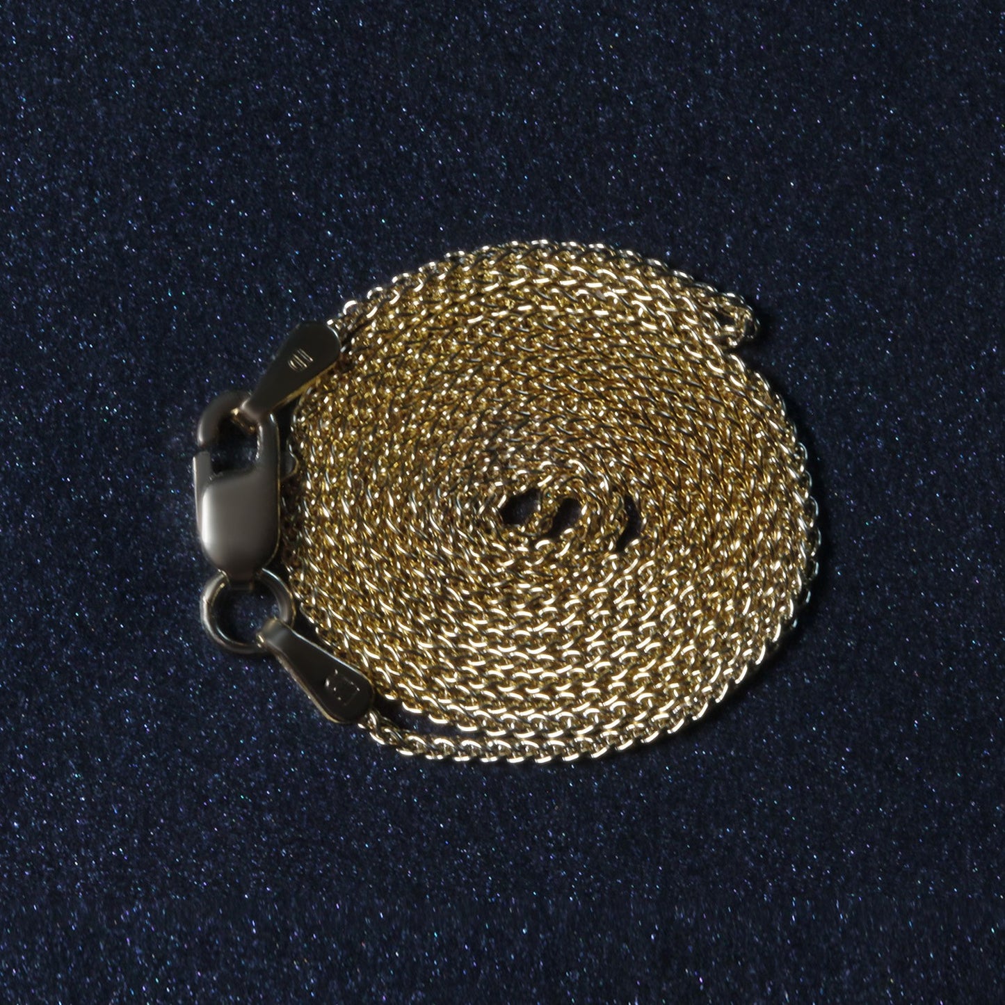 14K Yellow Gold Round Wheat Chain Necklace (1.00 mm)