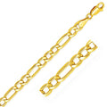 10K Yellow Gold Lite Figaro Chain – 6.60mm, Solid Gold