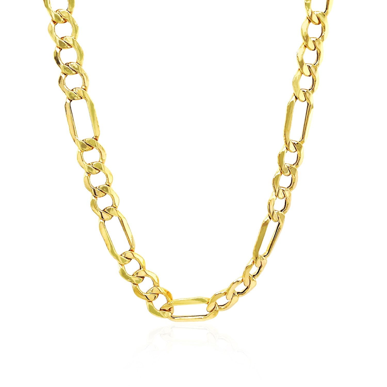 10K Yellow Gold Lite Figaro Chain – 6.60mm, Solid Gold