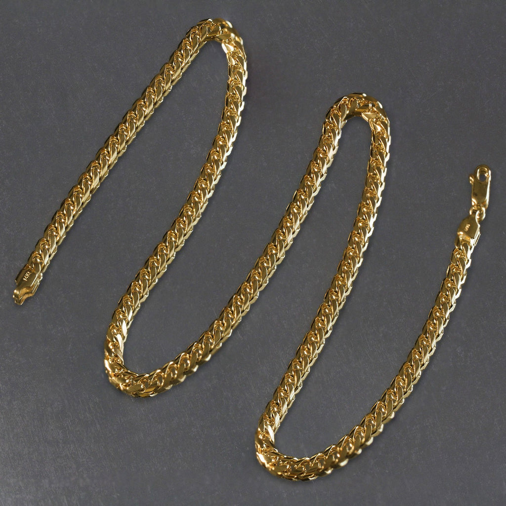 10K Yellow Gold Lite Figaro Chain – 6.60mm, Solid Gold