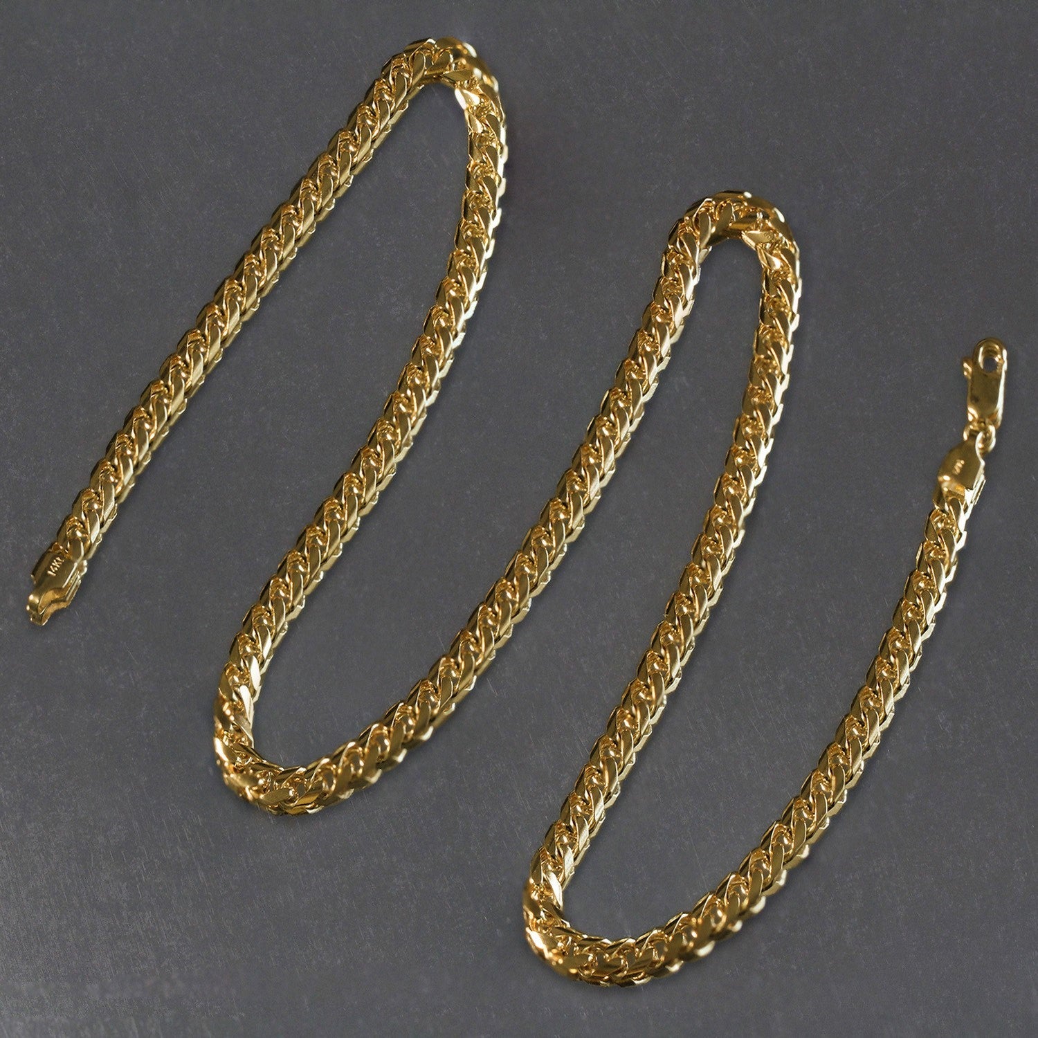 10K Yellow Gold Lite Figaro Chain – 6.60mm, Solid Gold
