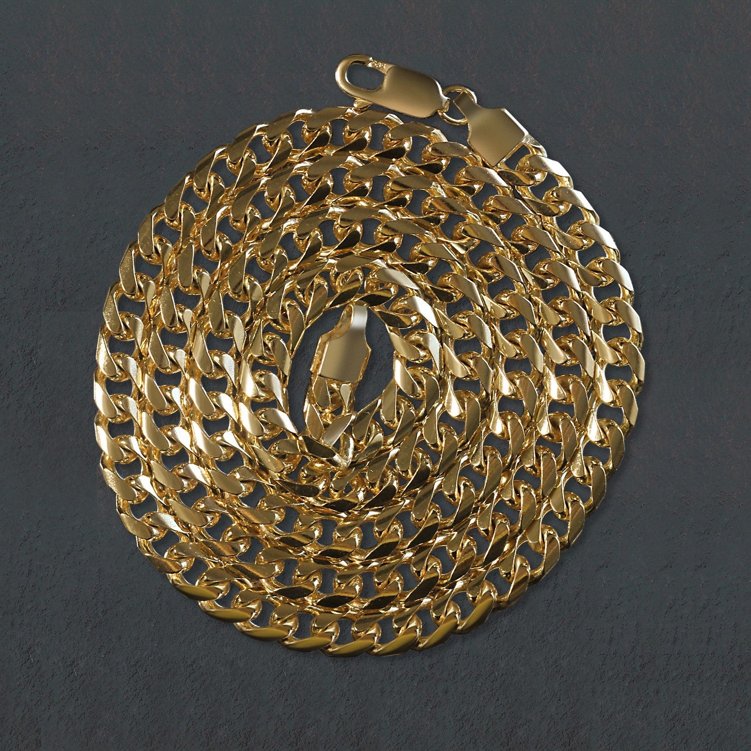 10K Yellow Gold Lite Figaro Chain – 6.60mm, Solid Gold