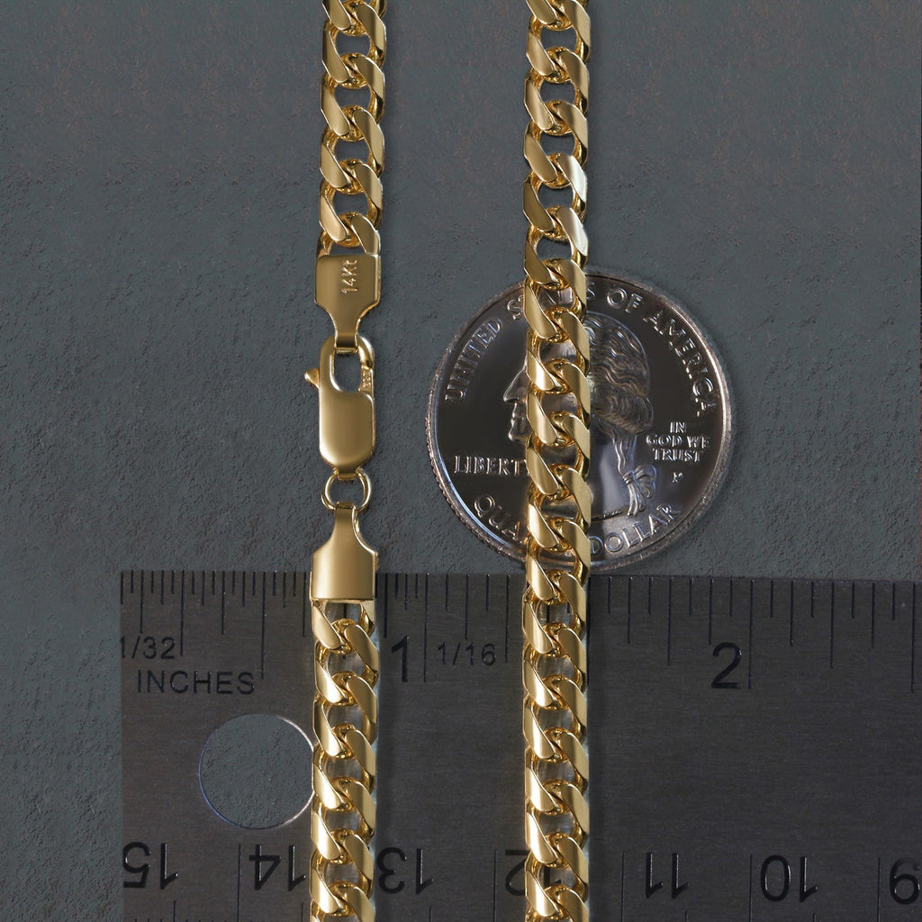 10K Yellow Gold Lite Figaro Chain – 6.60mm, Solid Gold