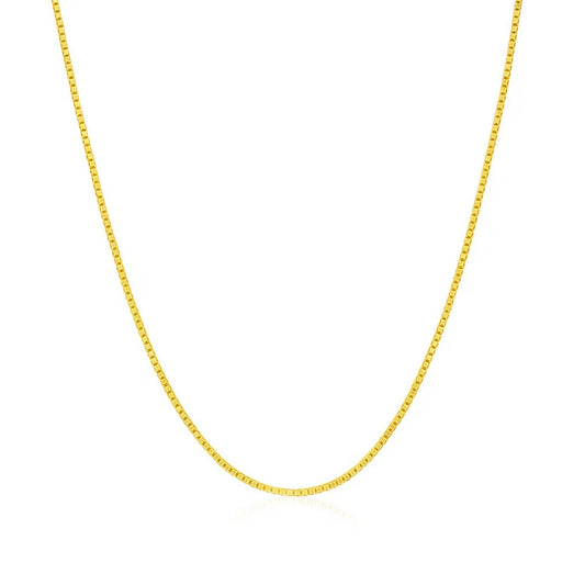 14k Yellow Gold Classic Box Chain (0.68 mm)
