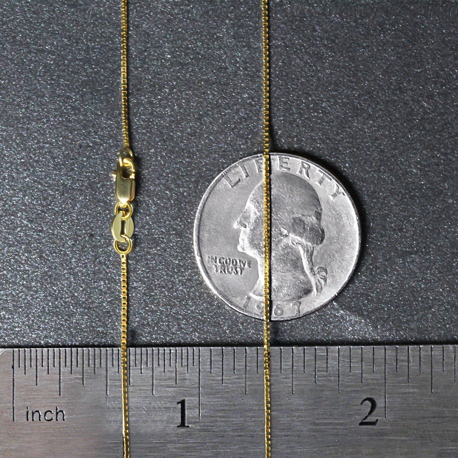 14k Yellow Gold Classic Box Chain (0.68 mm)