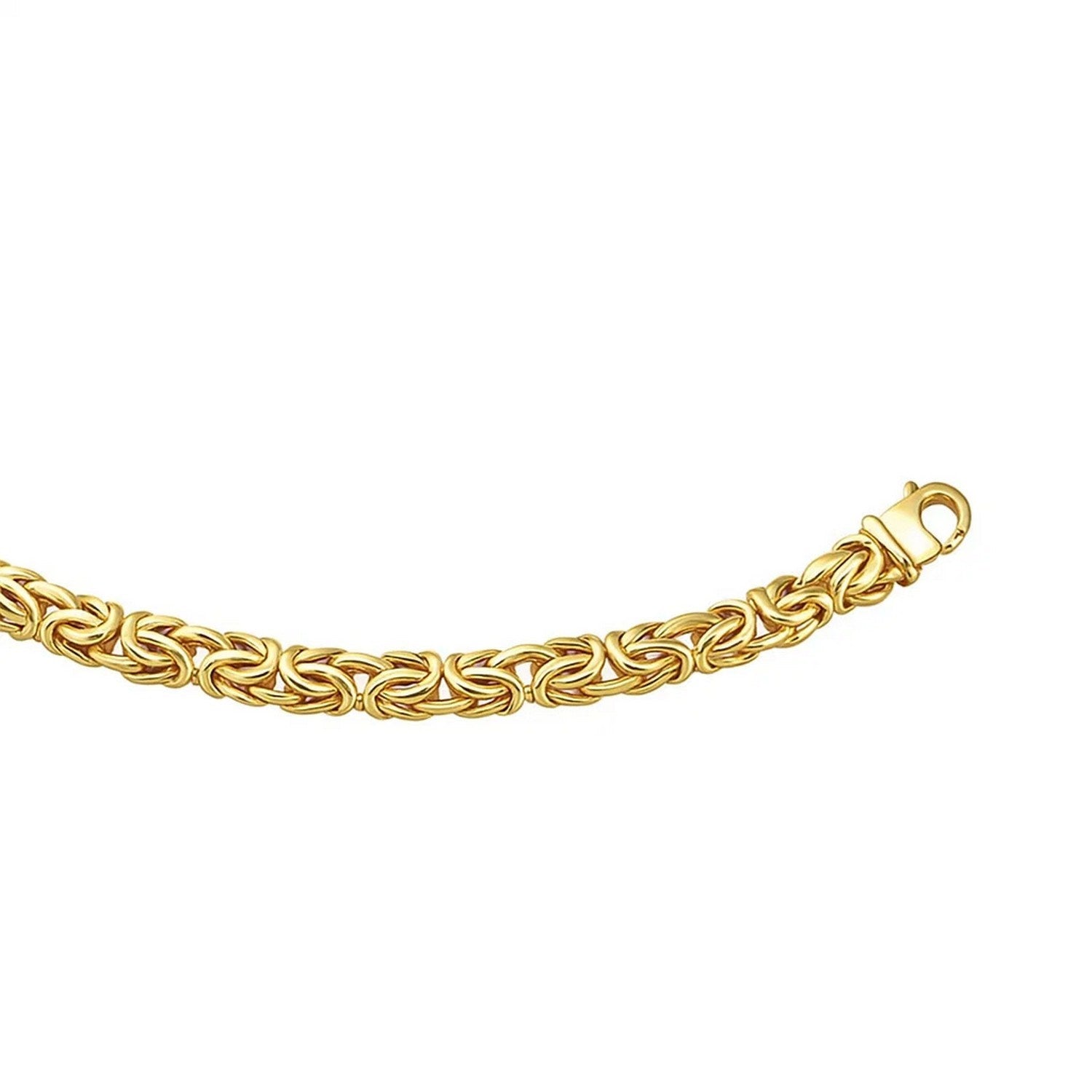 14K Yellow Gold Byzantine Link Bracelet (9.00mm)