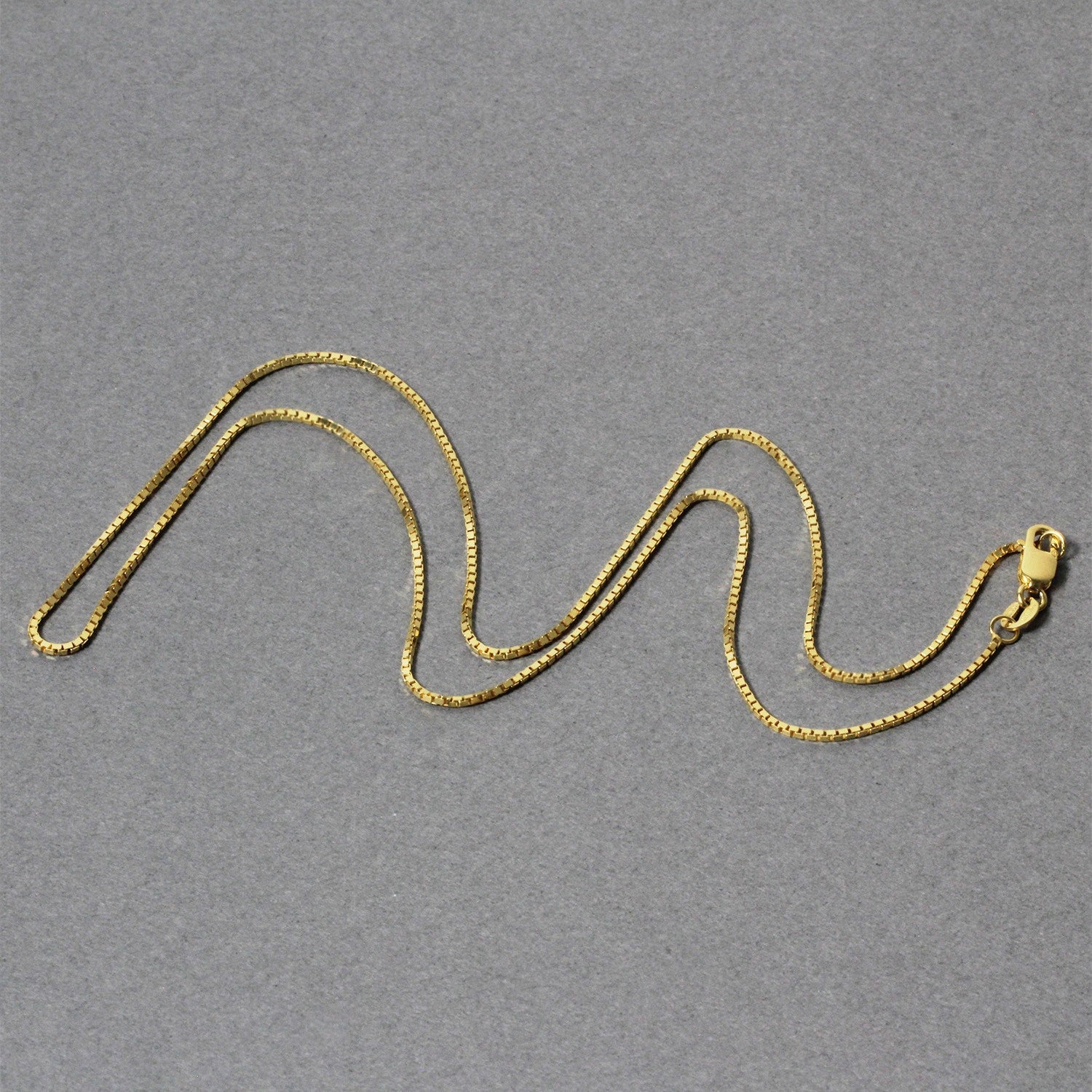 14K Yellow Gold Classic Box Chain Necklace (0.85mm) – True Pure Gold