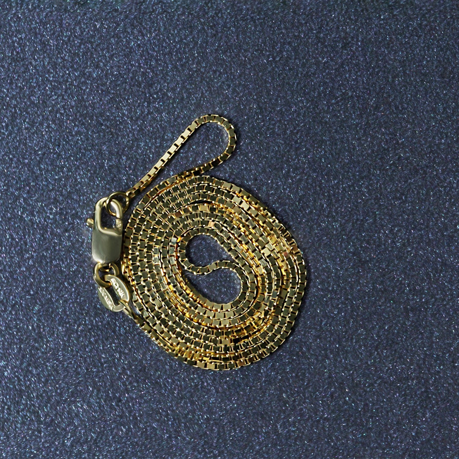 14K Yellow Gold Classic Box Chain Necklace (0.85mm) – True Pure Gold